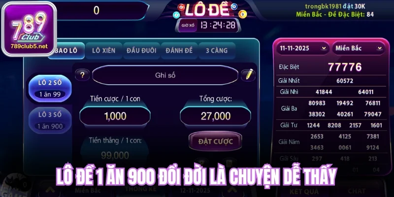 Lô đề 1 ăn 900 đổi đời là chuyện dễ thấy