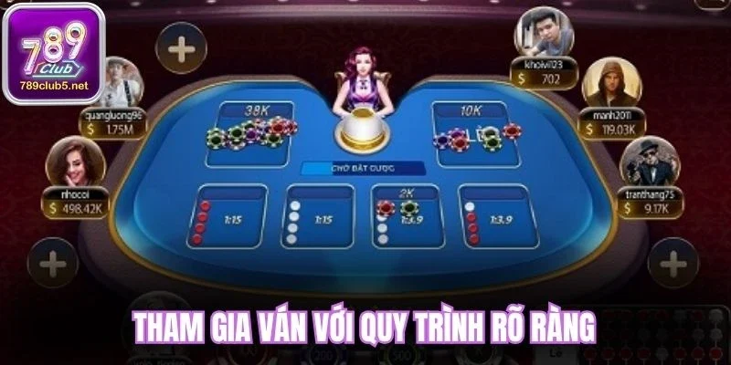 Tham gia ván với quy trình rõ ràng